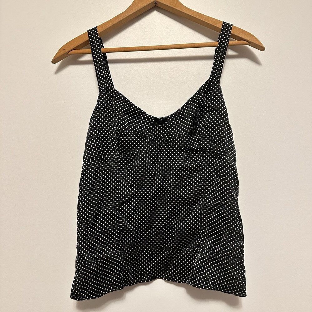 Velvet Womens Baby Doll Top Black White 100 % silk 90's Y2k Whimsigoth Coquette